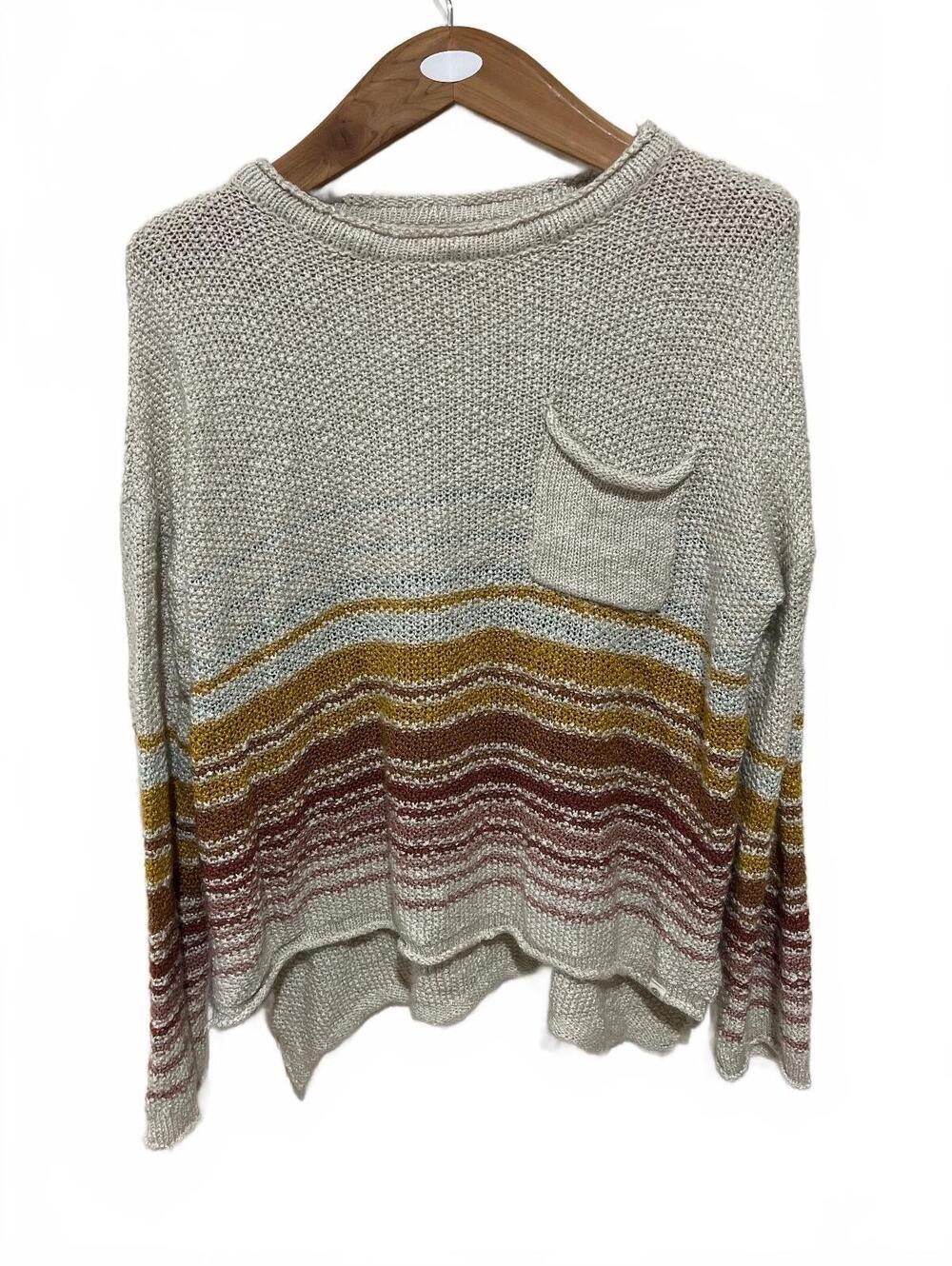 Rip Curl Medium Women's Striped Knit Sweater with Pocket